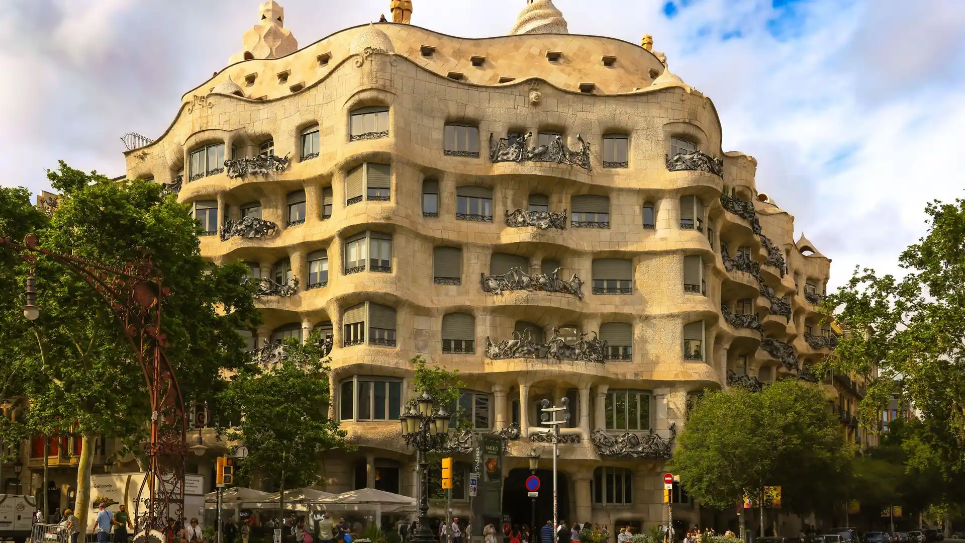 Casa Mila on Passeig de Gracia in Barcelona Casa Mila on Passeig de Gracia in Barcelona