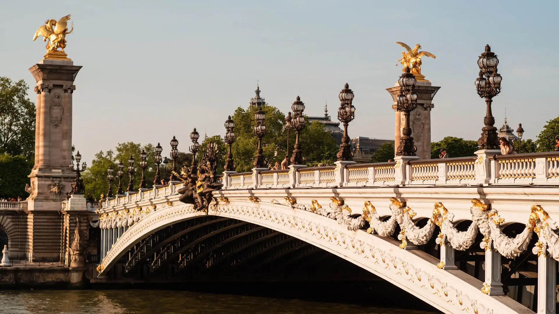 Pont Alexandre III with its gilded statues over the Seine
